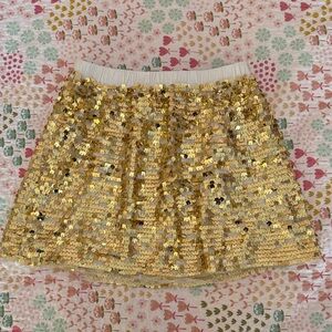 Crewcuts Glittering Gold Sequin Skirt